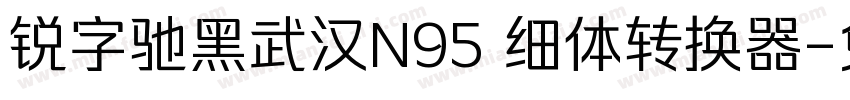 锐字驰黑武汉N95 细体转换器字体转换